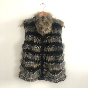 Genuine Fur zip up vest